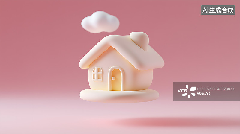 【AI数字艺术】3D的梦想小屋图片素材