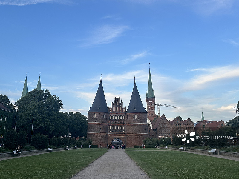 德国吕贝克霍尔斯滕门图片素材