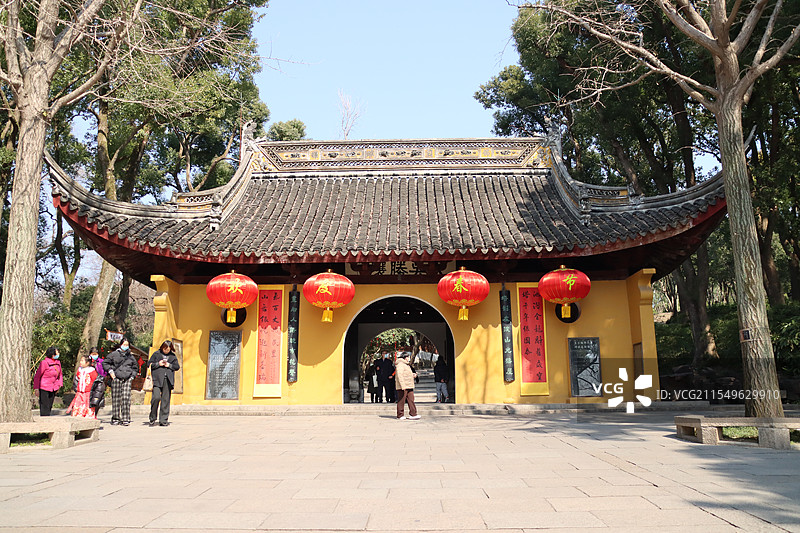 苏州虎丘山风景区 头山门 断梁殿图片素材