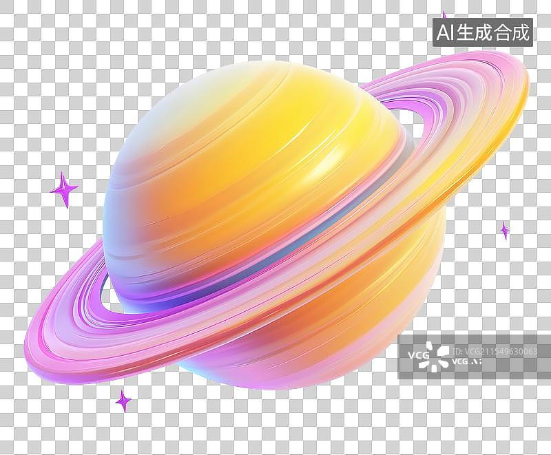 【AI数字艺术】3D星球行星元素图片素材