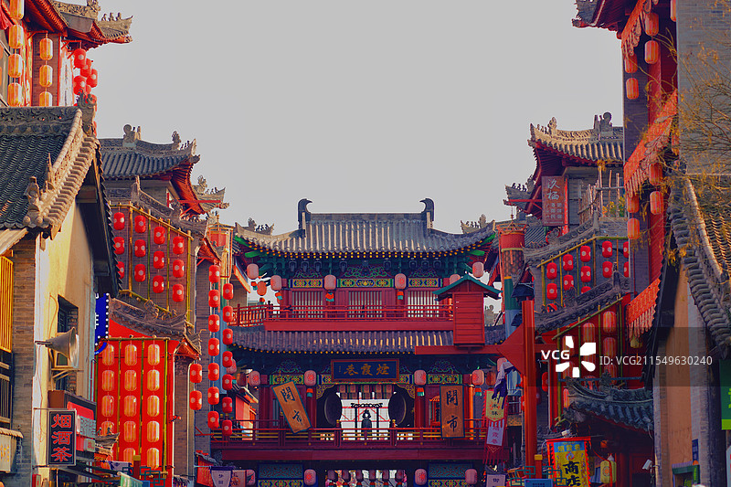 礼泉袁家村烟霞巷图片素材