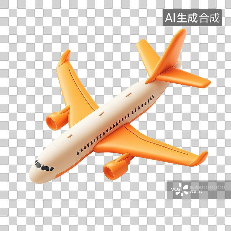 【AI数字艺术】3D飞机元素图片素材