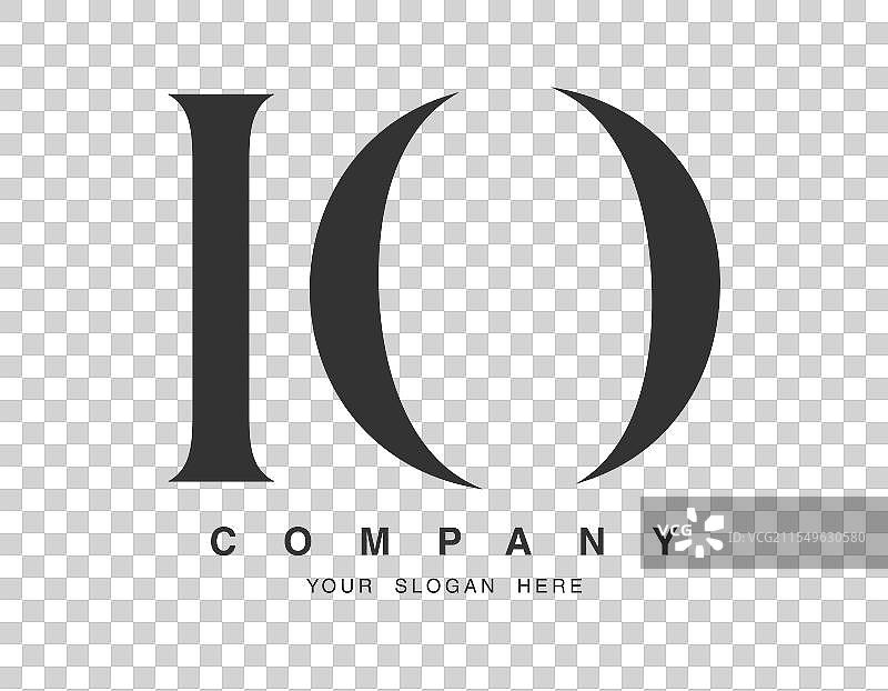 io标志设计，字母i和o，衬线字体图片素材