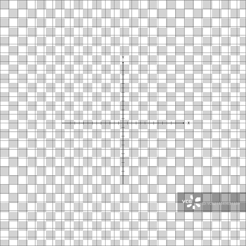 x轴和y轴的交点被划分为单位图片素材