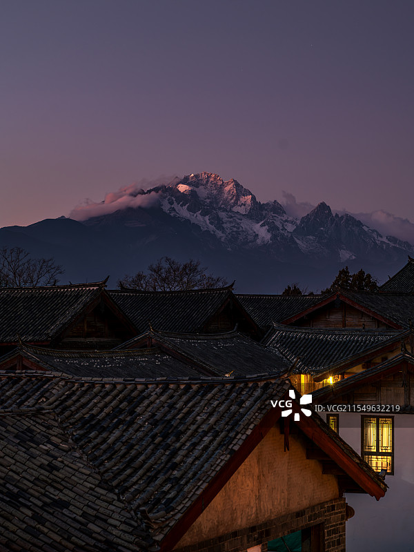 玉龙雪山古城图片素材