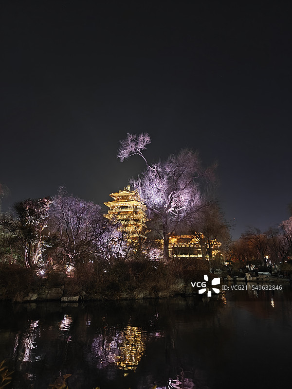 超然楼夜景图片素材