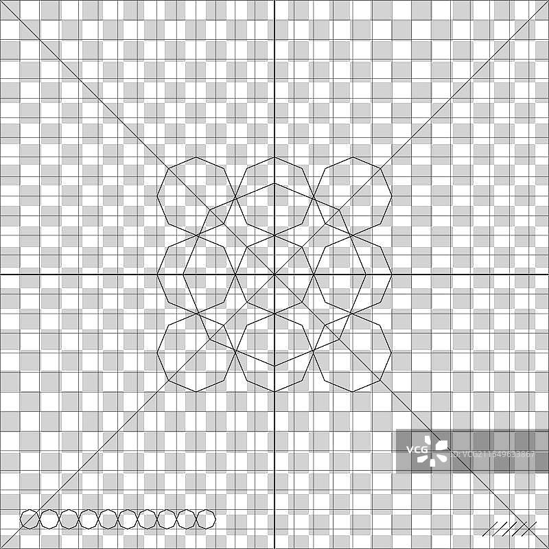 几何图形组合成神秘的曼陀罗图片素材