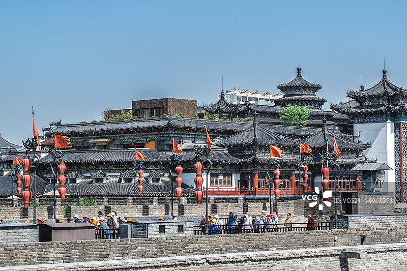 西安城墙风光摄影图片素材