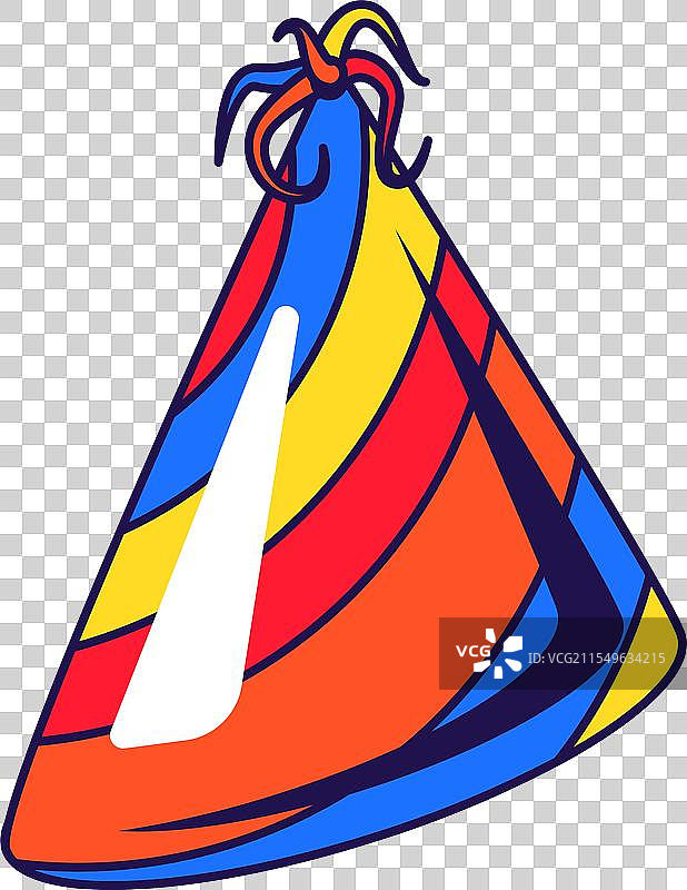 五彩条纹的派对圆锥帽图片素材