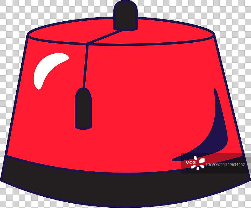 带流苏的塔尔布什民族圆筒帽图片素材