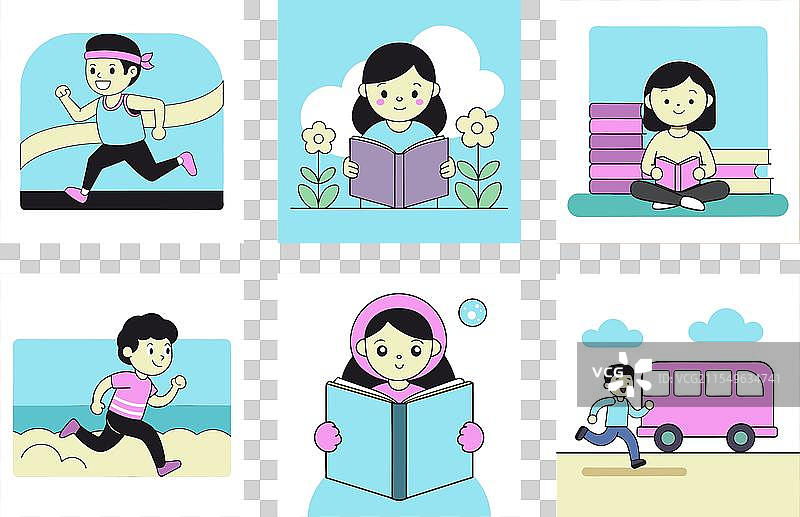 专业儿童艺术套装图片素材