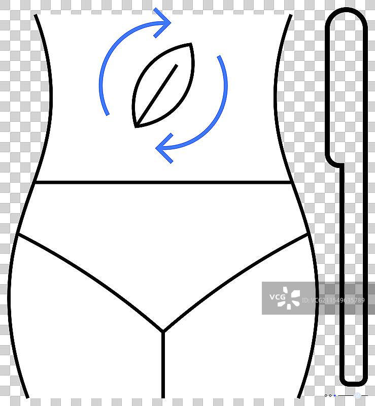 带箭头指示旋转的身体轮廓图片素材