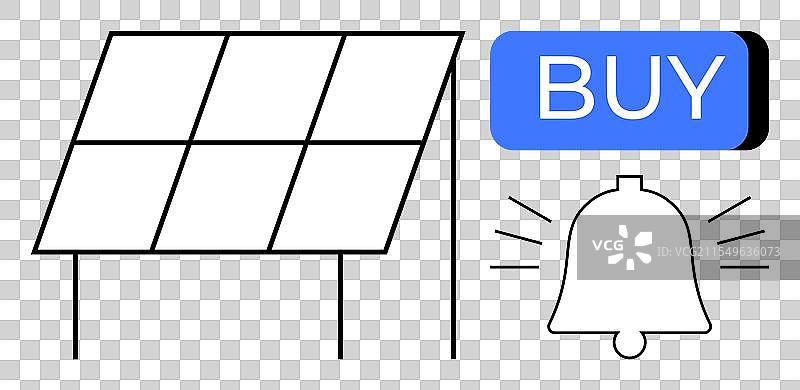 太阳能电池板和通知警报图片素材