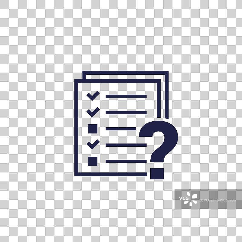 白色背景上的调查测试图标图片素材