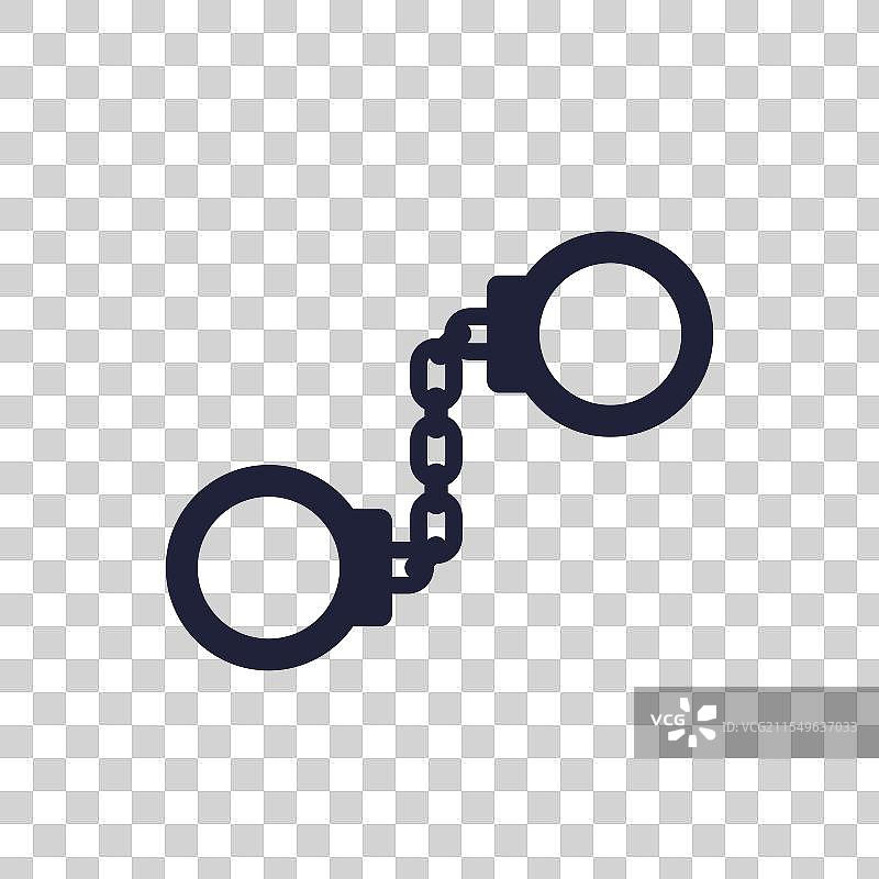 白色背景上的手铐监狱图标图片素材