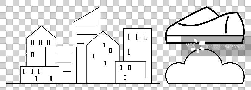 未来城市景观与现代城市建筑图片素材