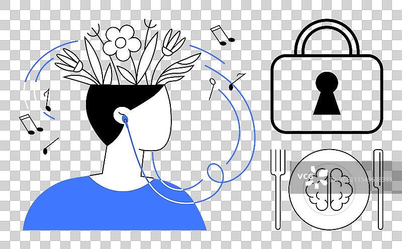 通过音乐促进创造力和大脑健康图片素材