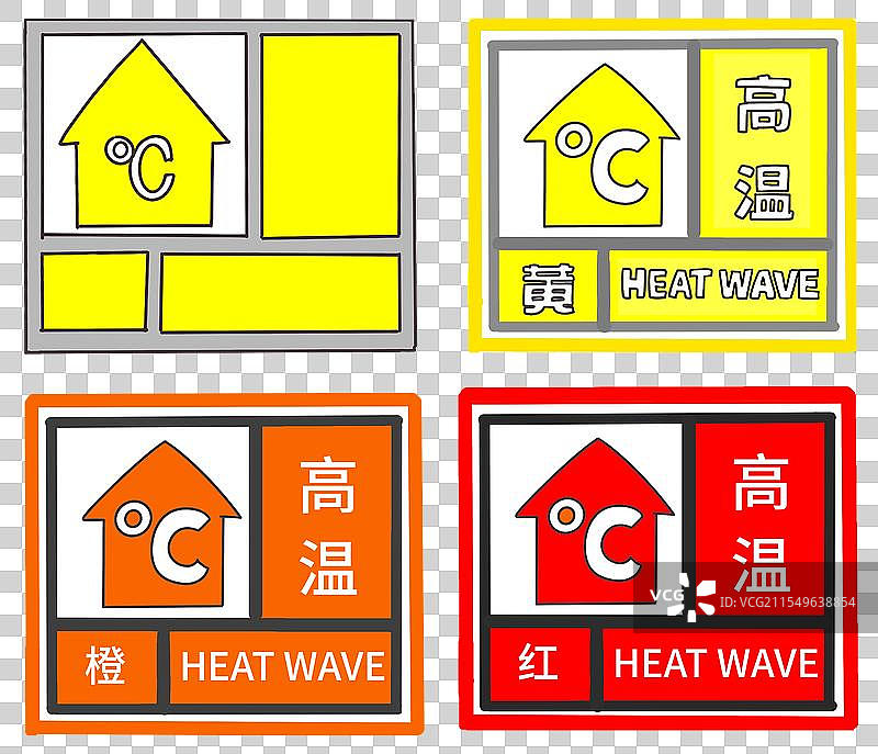 高温预警元素图片素材