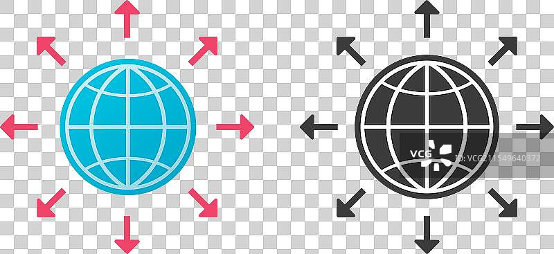 全球扩展图标 地球仪图片素材