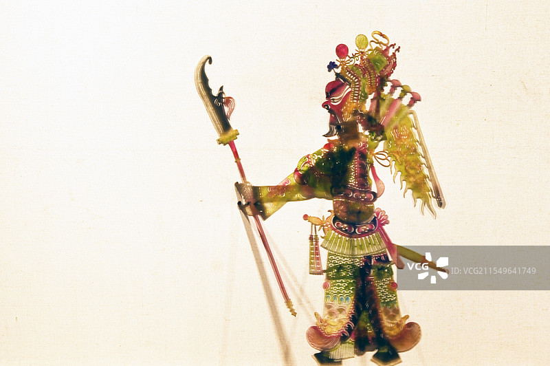 关羽皮影人物形象图片素材