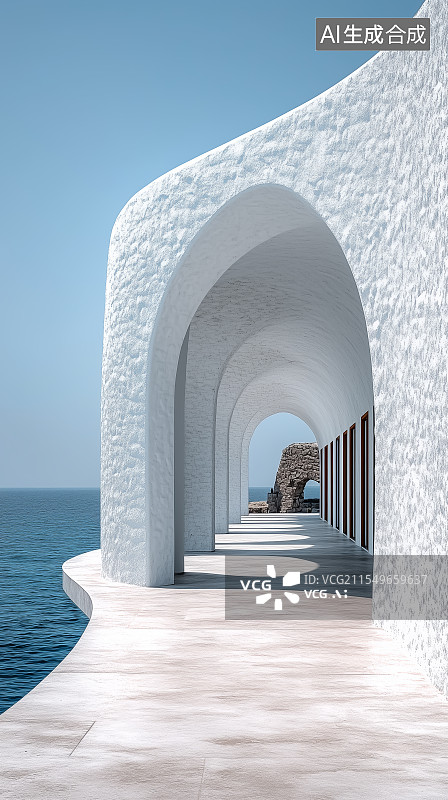 【AI数字艺术】现代建筑空间广场平台图片素材