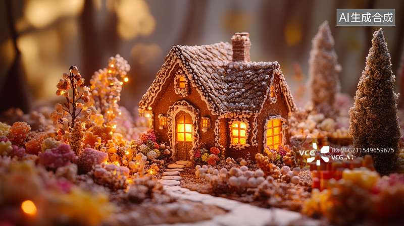 【AI数字艺术】可爱的小房子图片素材