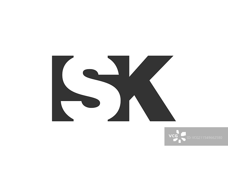 ISK标志设计，字母I S K，粗体字型图片素材