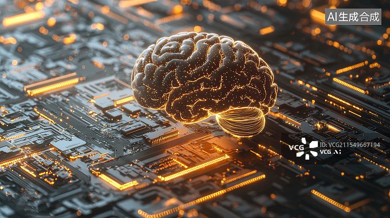 【AI数字艺术】智慧人工智能中枢系统图片素材