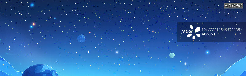 【AI数字艺术】宇宙星河地球蓝星图片素材