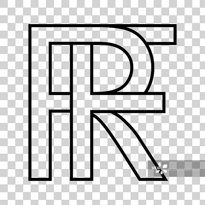 双字母标志图标 rf fr 标志设计图片素材