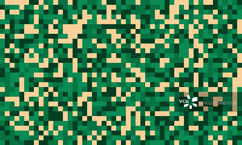 抽象像素艺术背景，绿色和米色图片素材