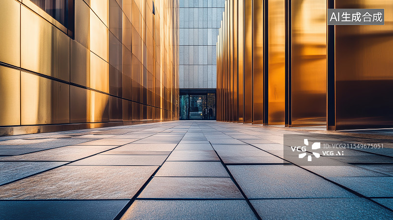 【AI数字艺术】现代城市建筑广场地面图片素材