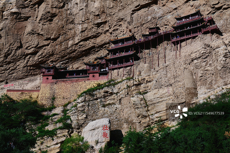 山西大同悬空寺图片素材