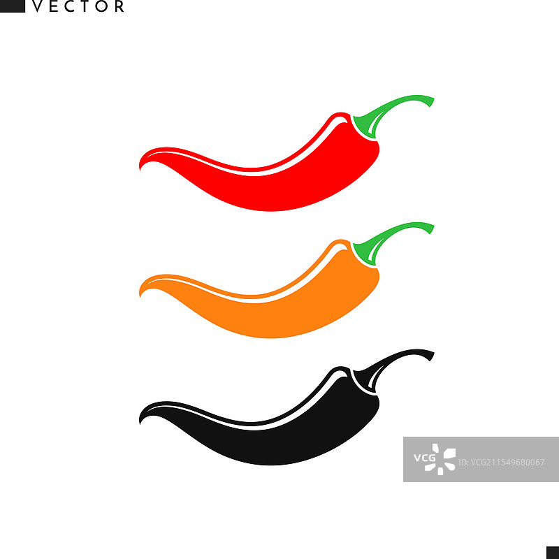 辣椒剪影图片素材