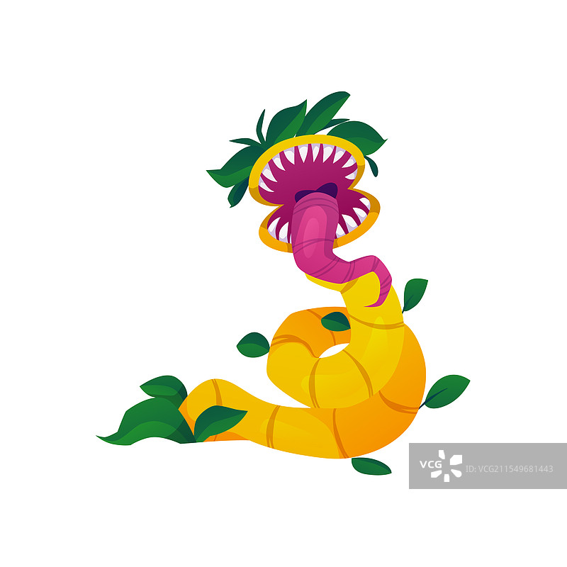 带有尖锐刺的怪物植物图片素材