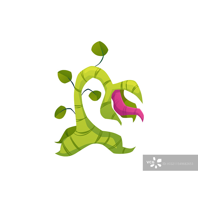 可怕的食肉怪物植物，带有捕蝇器图片素材