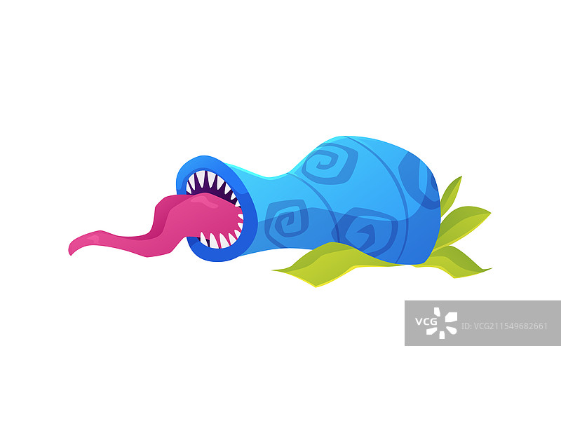 幻想中的可怕食肉怪物植物图片素材