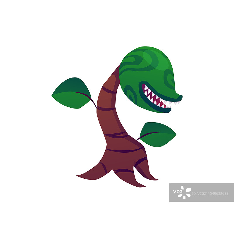 可怕的食肉怪物植物，带有捕蝇器图片素材