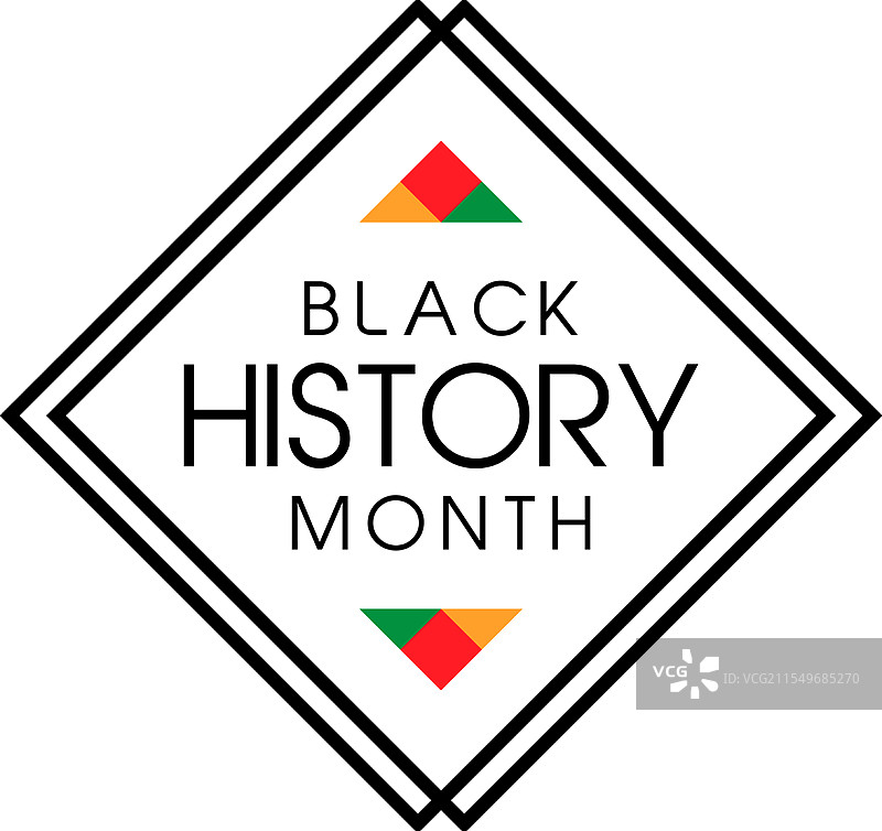 优雅的黑人历史月庆祝标志图片素材