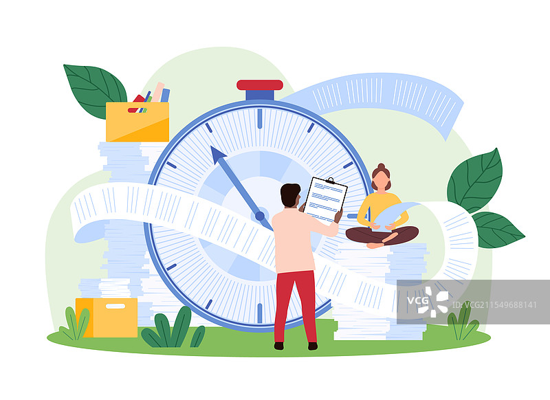 管理大量文书工作和截止日期的概念图片素材