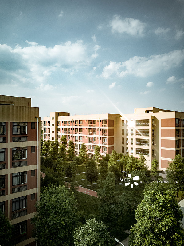 晴天校园图片素材