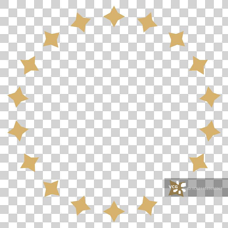 闪光框架四角星图片素材