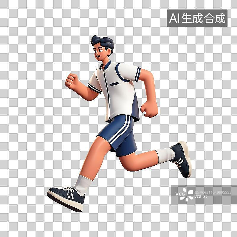 【AI数字艺术】跑步的人图片素材