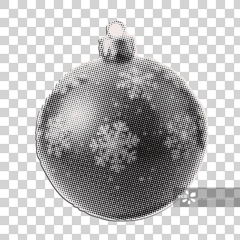 圣诞树装饰球带雪花图案 - 圣诞节图片素材