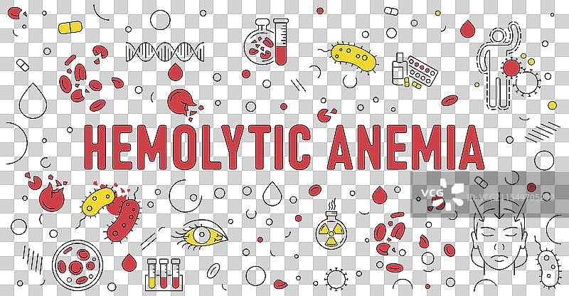 溶血性贫血横幅可编辑的边框图片素材