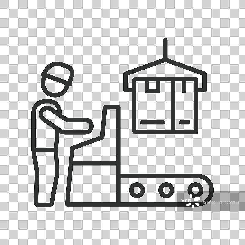 植物操作员包装图标线条设计图片素材