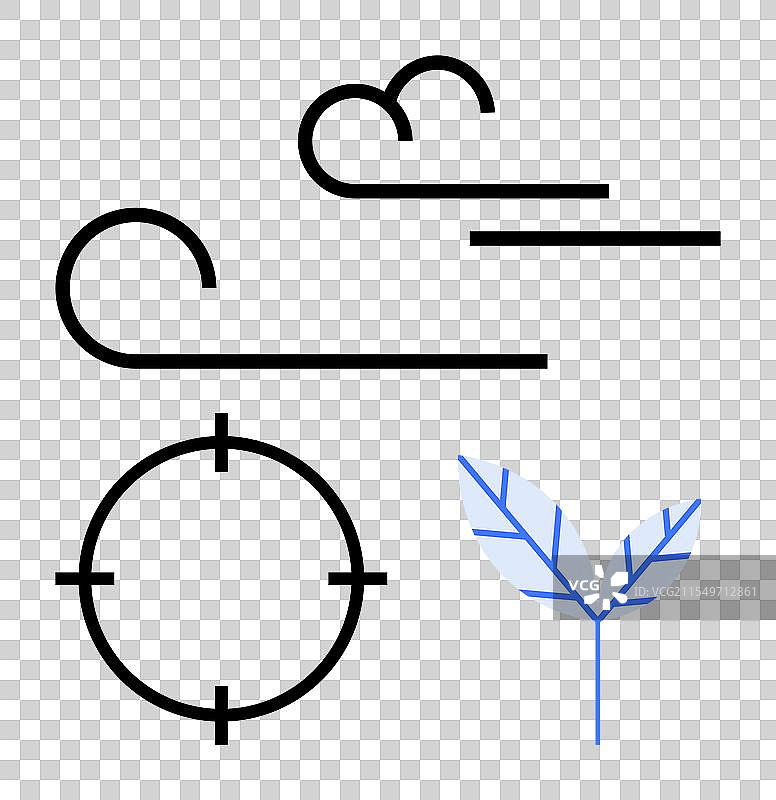 极简设计，带有风靶和树叶图片素材