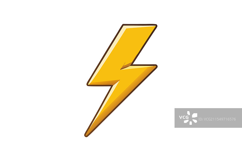 卡通风格的黄色闪电箭头图片素材