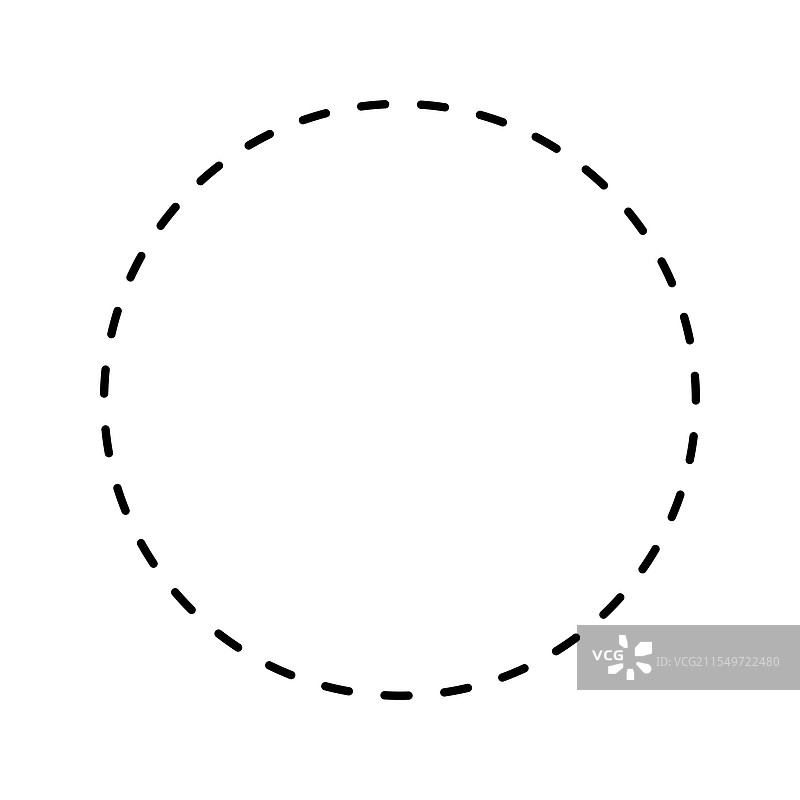 白色背景上孤立的虚线圆形图案图片素材