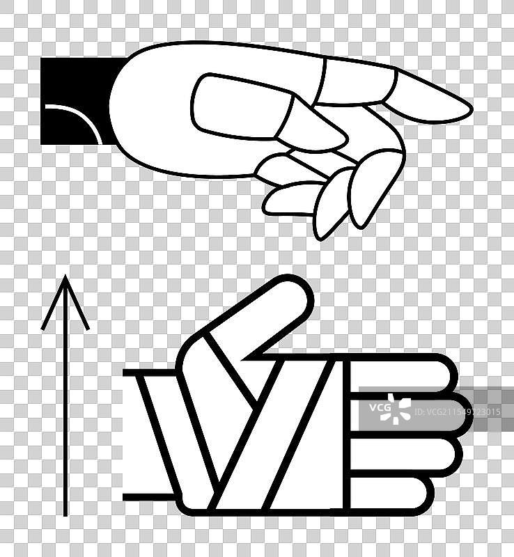 伸展手指和包裹拇指的手图片素材